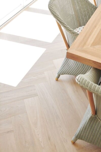 Installation and maintenance of herringbone floors